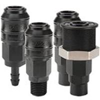 Thermoplastic (Acetal & Stainless) Quick Couplings, NPT / Hose Barb / Panel Mount, up to 145 psi - Spectrum Series Couplers